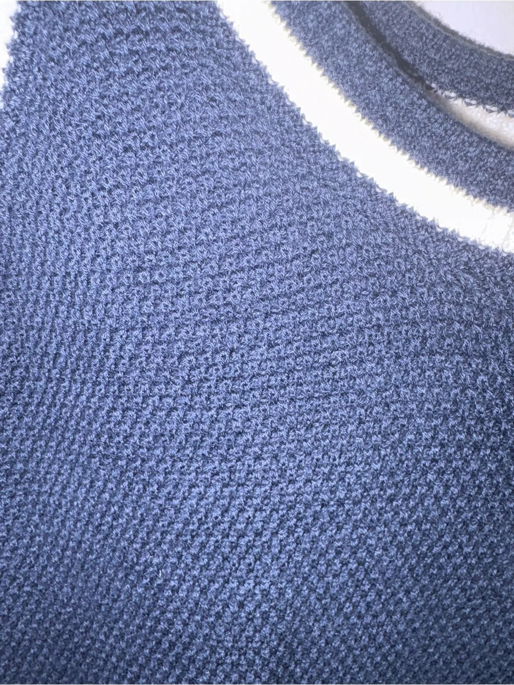 ALO Yoga Tennis Club Sweater Knit Mini Dress Navy/Ivory Size Small